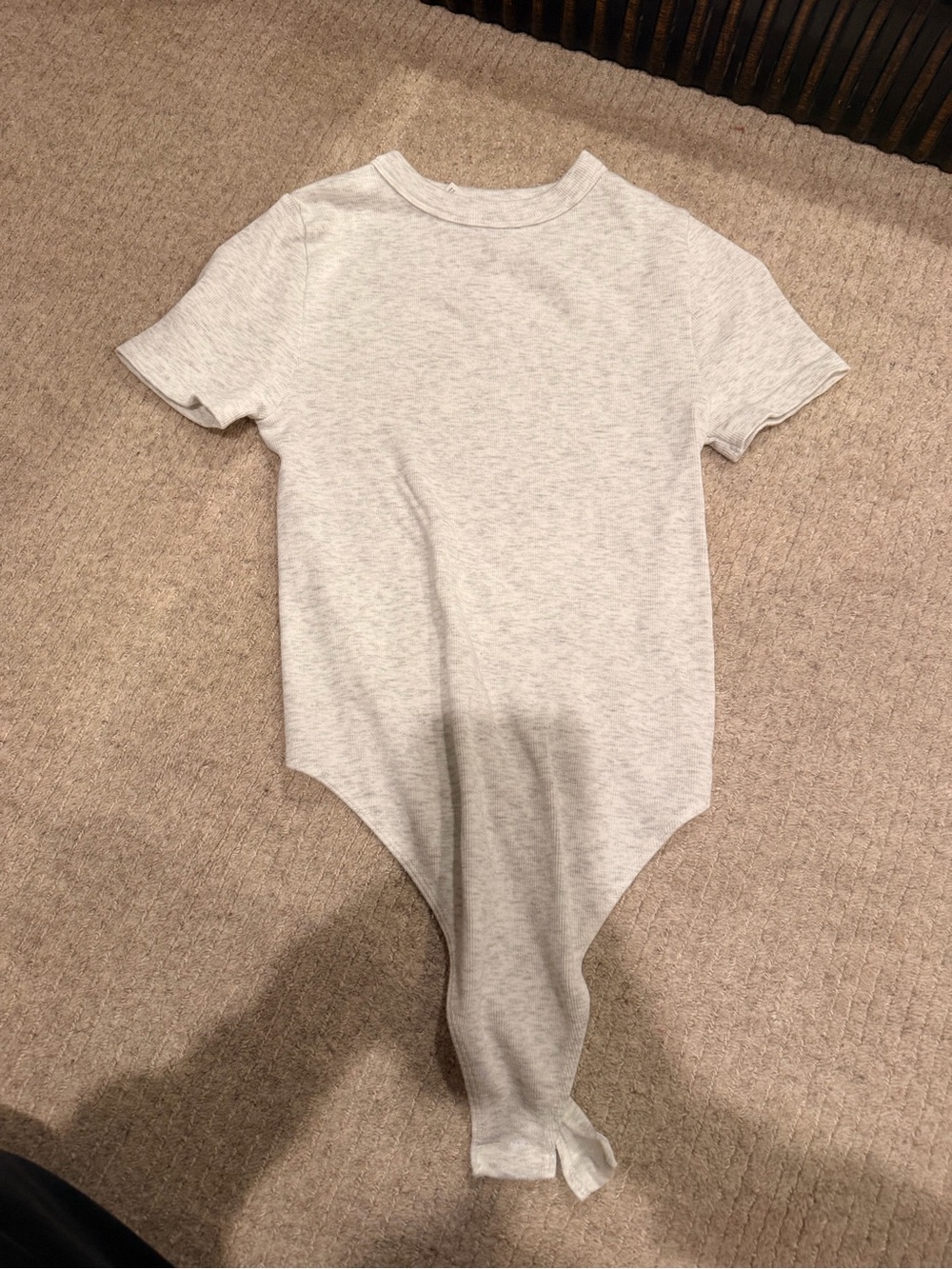 No Boundaries Short Sleeve Bodysuit Gray Girls XS NWT